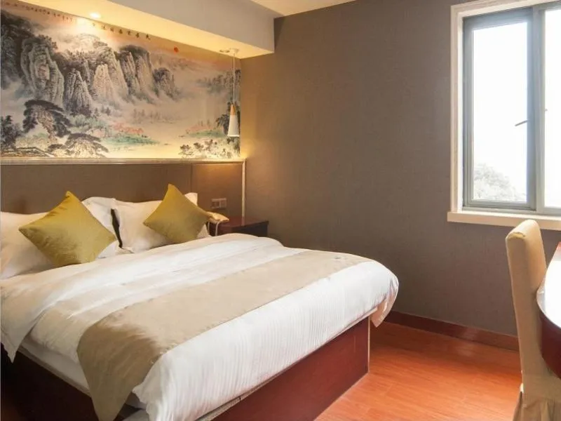 Bed in GreenTree Inn Zhejiang Ningbo Passenger Transport Center Tongda Road Shell Hotel