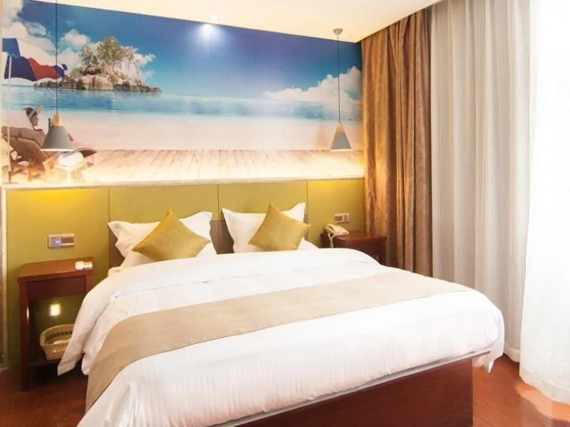 Bed in GreenTree Inn Zhejiang Ningbo Passenger Transport Center Tongda Road Shell Hotel