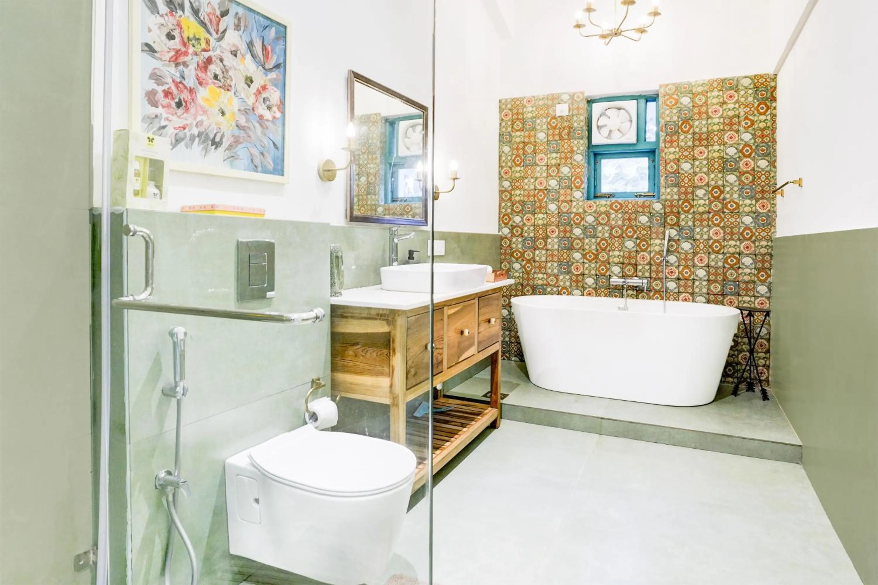 Bathroom in DanCenter Havana Villa Siolim | 3BHK | Pvt Pool | Goa
