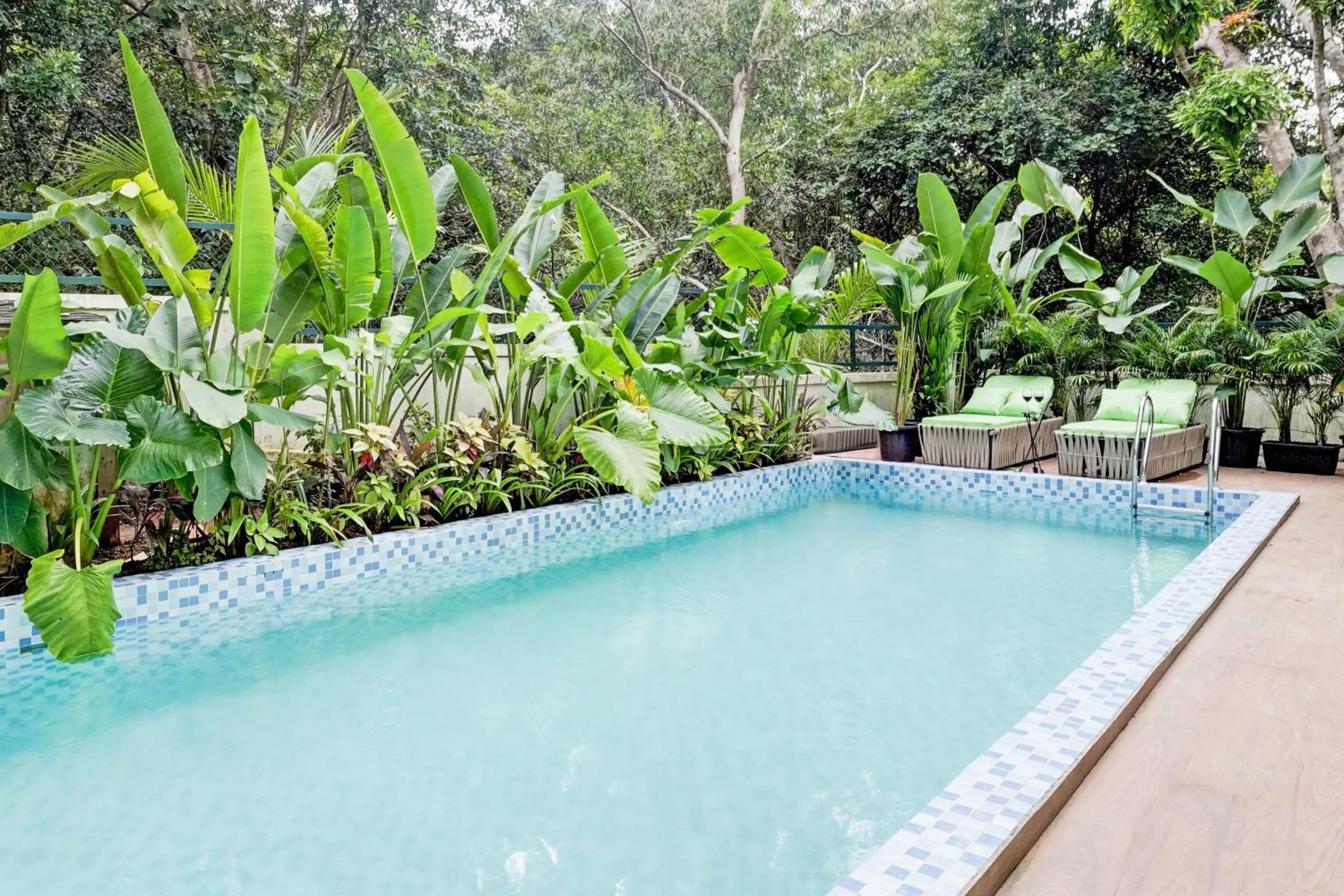Swimming pool in DanCenter Havana Villa Siolim | 3BHK | Pvt Pool | Goa