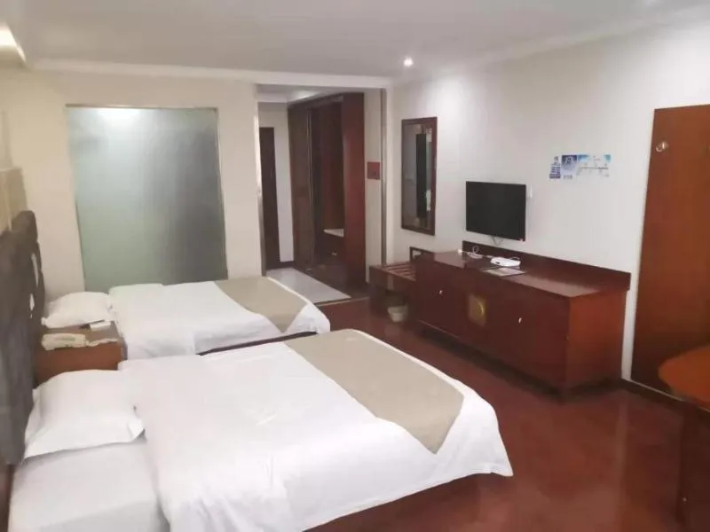 Bed in GreenTree Inn Zhejiang Taizhou Tiantai Bus Station Express Hotel