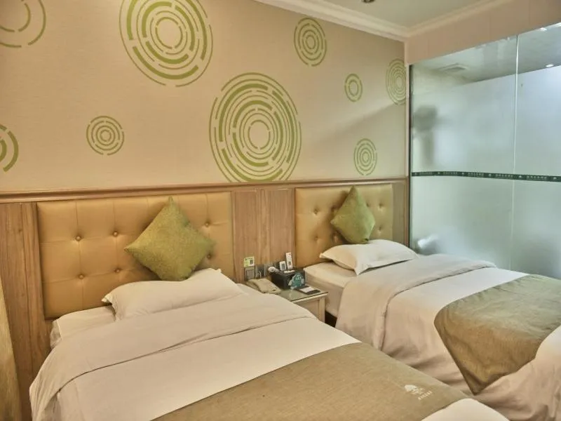 Bed in GreenTree Inn Guangdong Foshan Longjiang North Fenghua Road Express Hotel