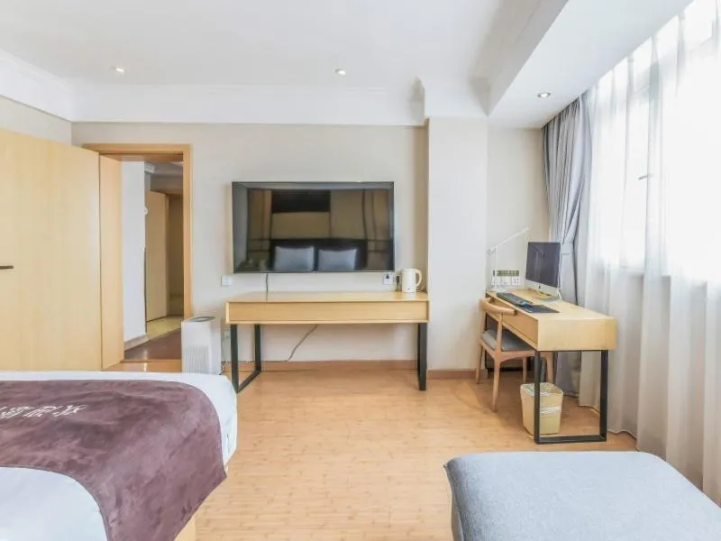 Bed in GreenTree Inn ShangHai SongJiang SongDong Business Hotel