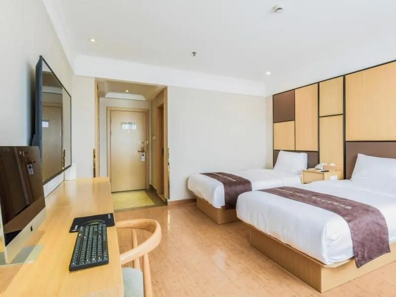 Bed in GreenTree Inn ShangHai SongJiang SongDong Business Hotel