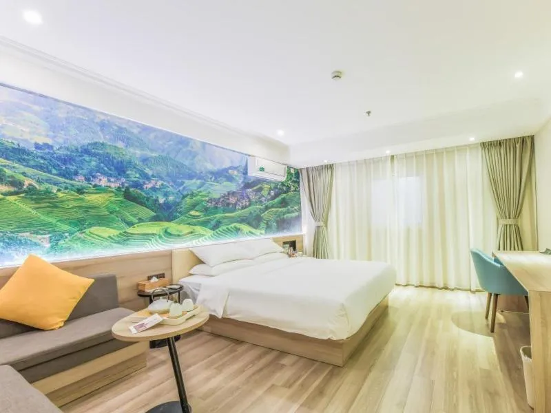 Bed in GreenTree Inn ShangHai SongJiang SongDong Business Hotel