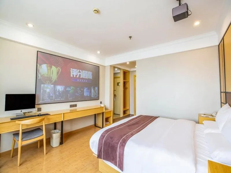 Bed in GreenTree Inn ShangHai SongJiang SongDong Business Hotel