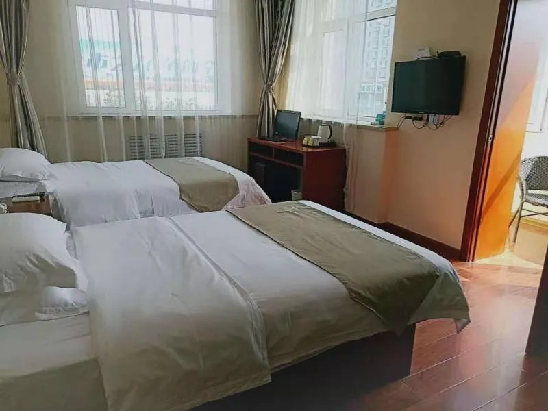 Bed in GreenTree Inn Taiyuan South Inner Ring Qiaoxi Branch