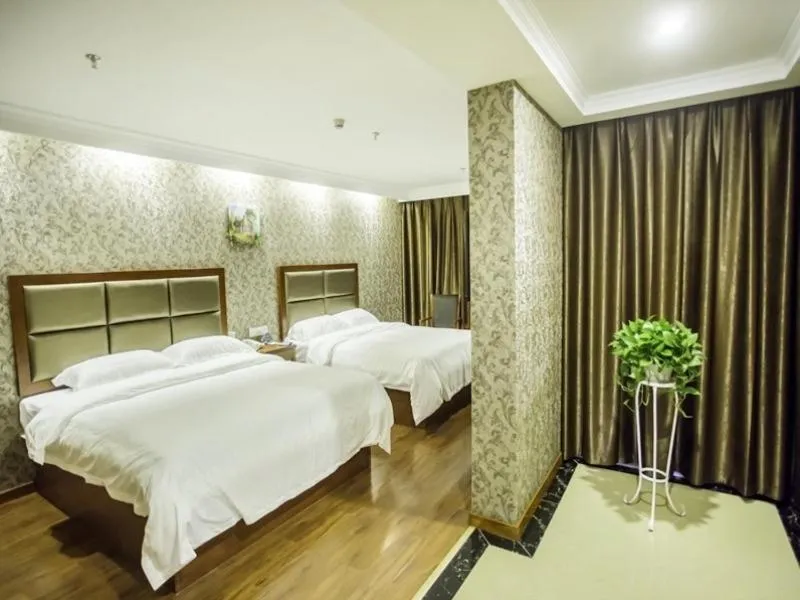 Bed in GreenTree Inn Anhui Bozhou Agricultural Trade City Express Hotel
