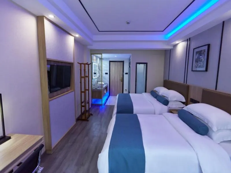 Bed in GreenTree Inn Huangshan TangKou Beauty Spot South Gate Transfer Center Business Hotel