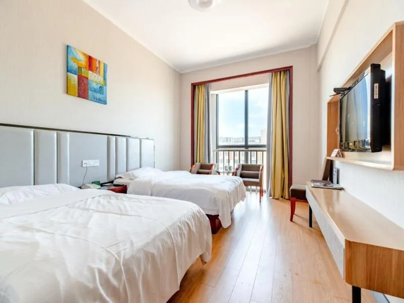 Bed in GreenTree Alliance Zhejiang Zhoushan Haitian Avenue West Donghai Road Hotel