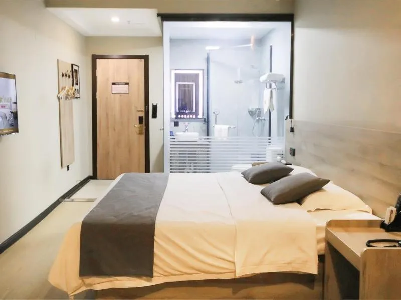 Bed in GreenTree Inn ShanDong ZaoZhuang TengZhou FuQian Road LongQuan Square Business Hotel