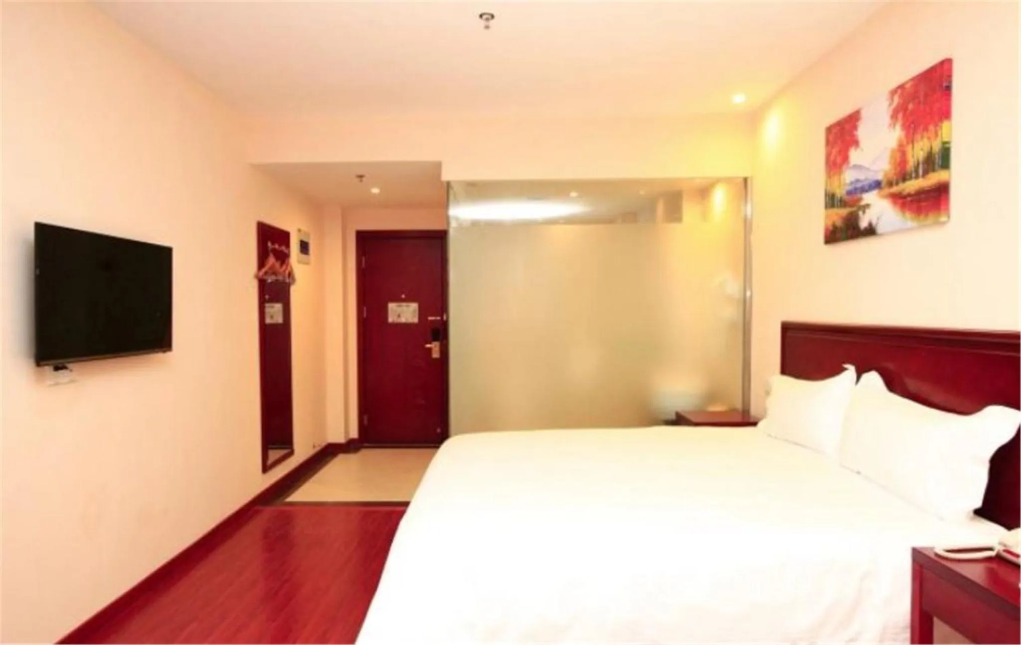 Bed in GreenTree Inn ShanDong RiZhao JuXian YinXing Avenue Middle ShanDong Road Business Hotel
