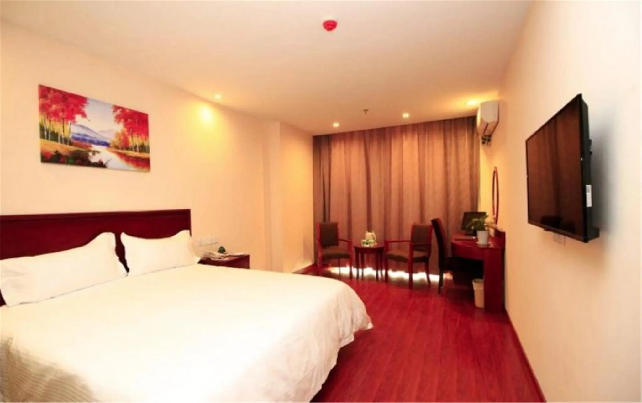 Bed in GreenTree Inn ShanDong RiZhao JuXian YinXing Avenue Middle ShanDong Road Business Hotel