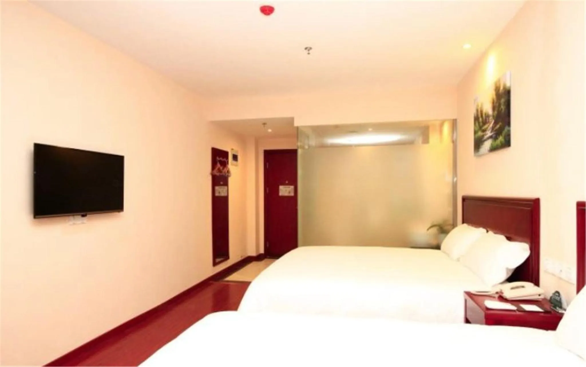 Bed in GreenTree Inn ShanDong RiZhao JuXian YinXing Avenue Middle ShanDong Road Business Hotel