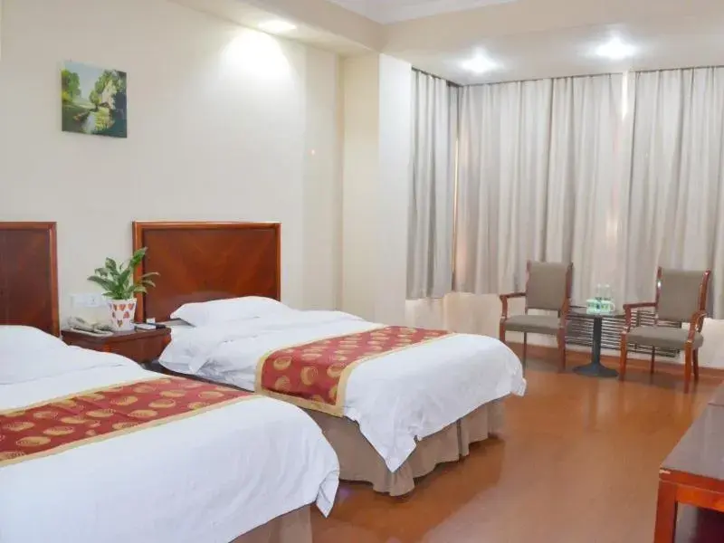 Bed in GreenTree Inn ShanDong LaiWu West LaiWu Road Express Hotel Bed in GreenTree Inn ShanDong LaiWu West LaiWu Road Express Hotel