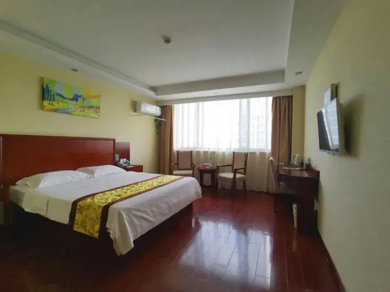 Bed in GreenTree Inn Jiangsu Suzhou Taicang Liuhe Passenger Station Express Hotel Bed in GreenTree Inn Jiangsu Suzhou Taicang Liuhe Passenger Station Express Hotel