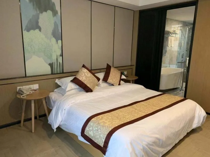 Bed in GreenTree Inn JiangSu SuZhou Science and Technology City Business Hotel