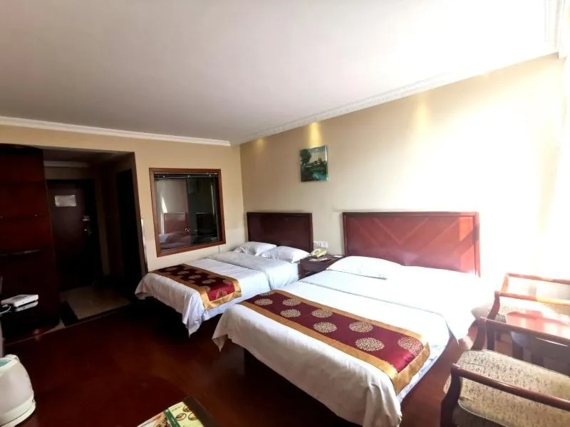 Bed in GreenTree Inn Jiangsu Huaian Economic Development Zone Hechang Road Business Hotel