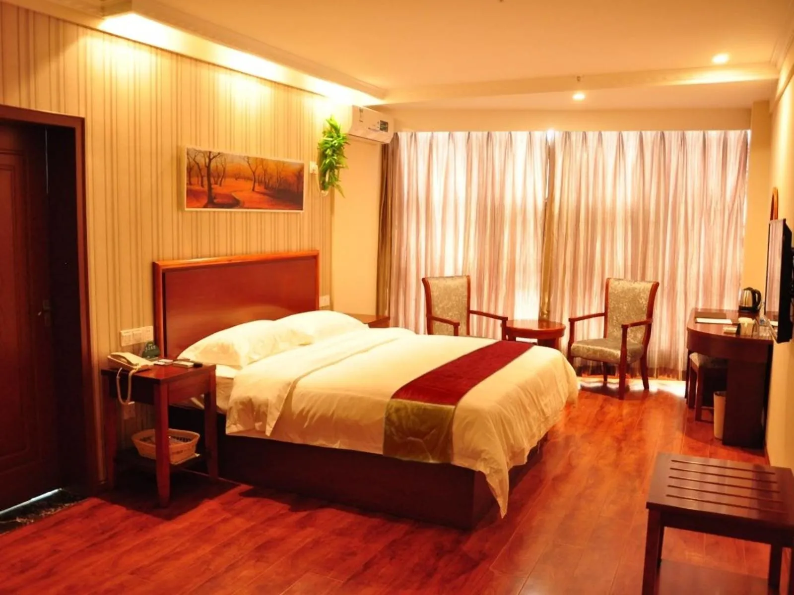 Bed in GreenTree Inn Anhui Hefei Mengcheng Road Beierhuan Express Hotel