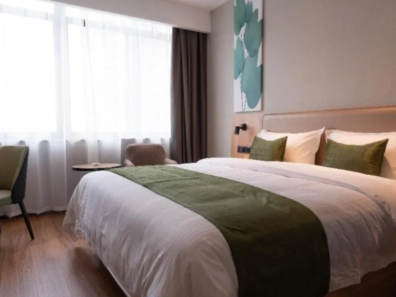 Bed in GreenTree Inn Anhui Hefei Mengcheng Road Beierhuan Express Hotel