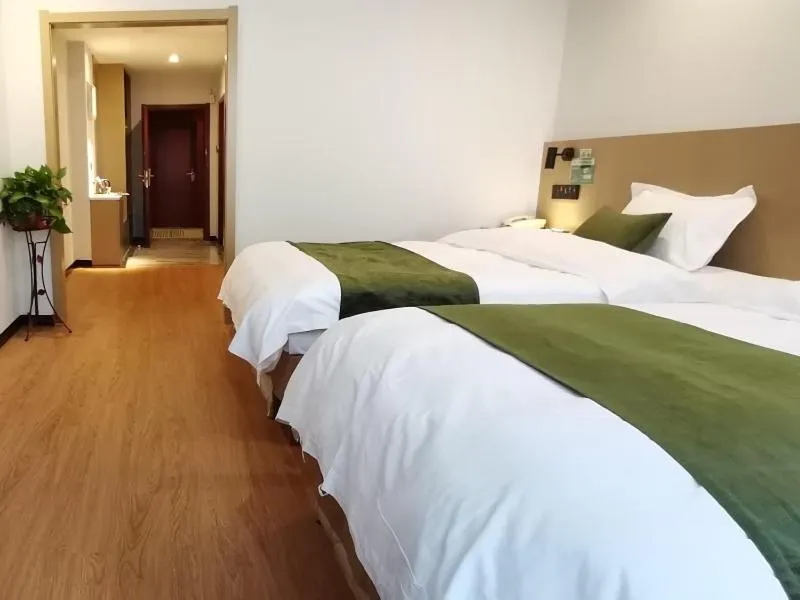 Bed in GreenTree Inn Anhui Hefei Mengcheng Road Beierhuan Express Hotel