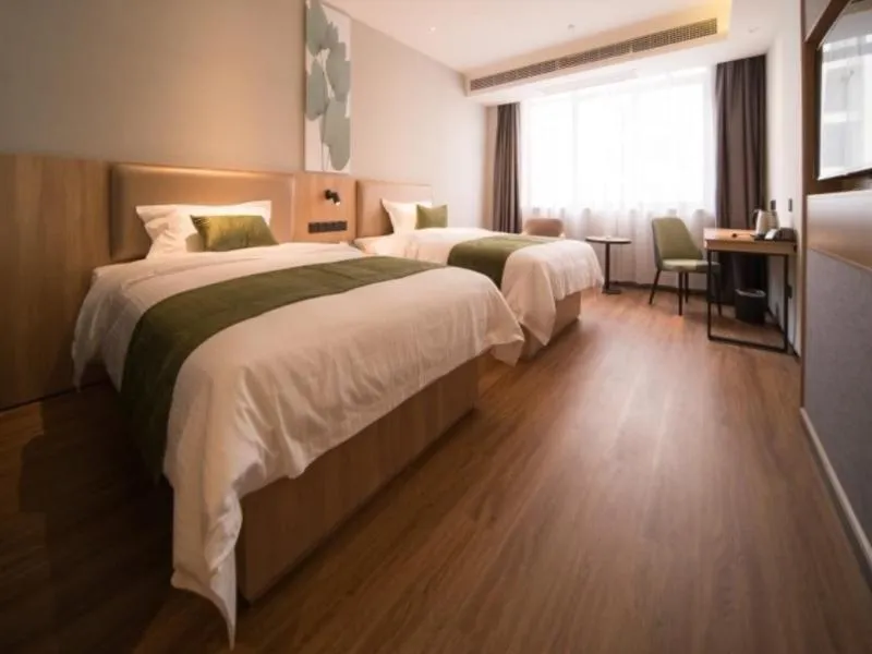 Bed in GreenTree Inn Anhui Hefei Mengcheng Road Beierhuan Express Hotel