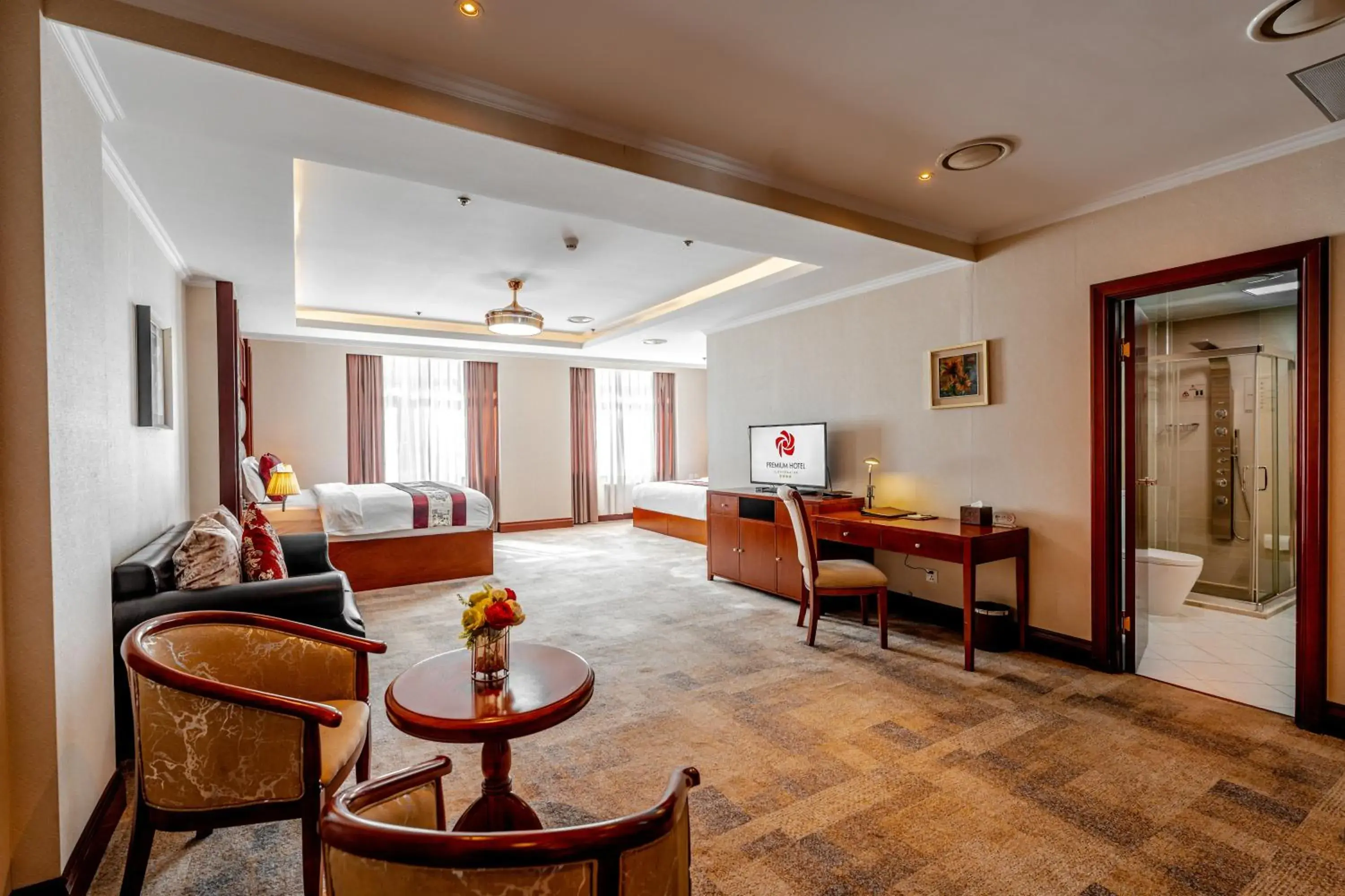 Living room, Bed in Premium Hotel Ulaanbaatar Living room, Bed in Premium Hotel Ulaanbaatar