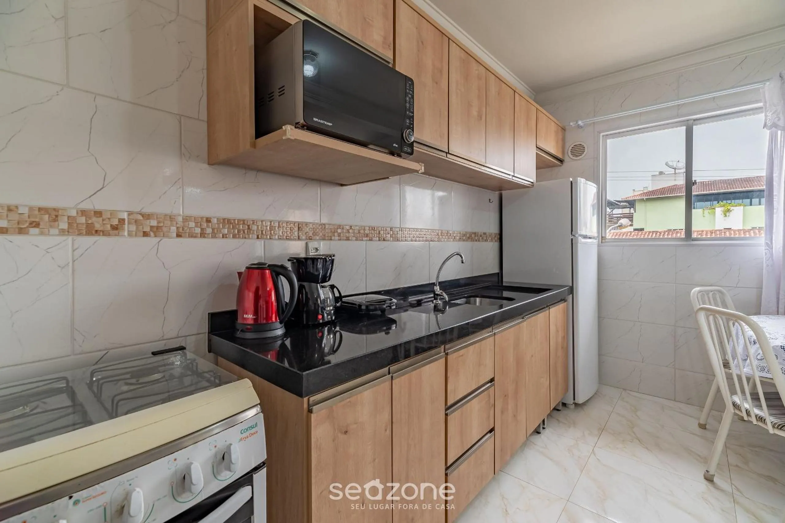 Kitchen or kitchenette in Apto 2Q a 260m da praia do Canto - Itapema RTL0302