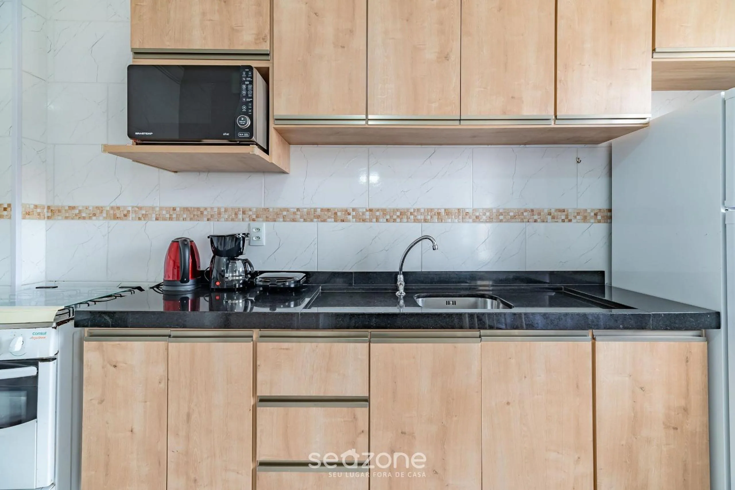Kitchen or kitchenette in Apto 2Q a 260m da praia do Canto - Itapema RTL0302