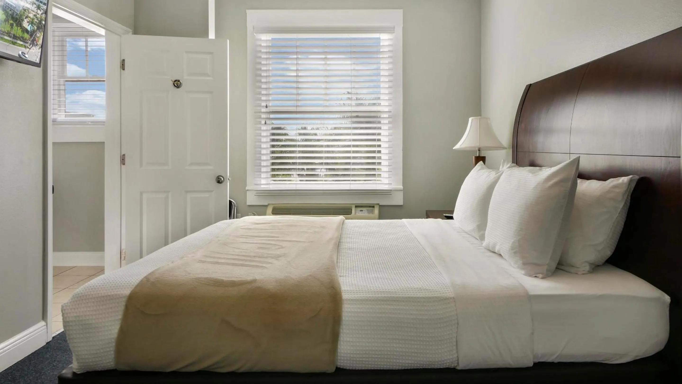 Bed in Crystal Bay Historic Hotel