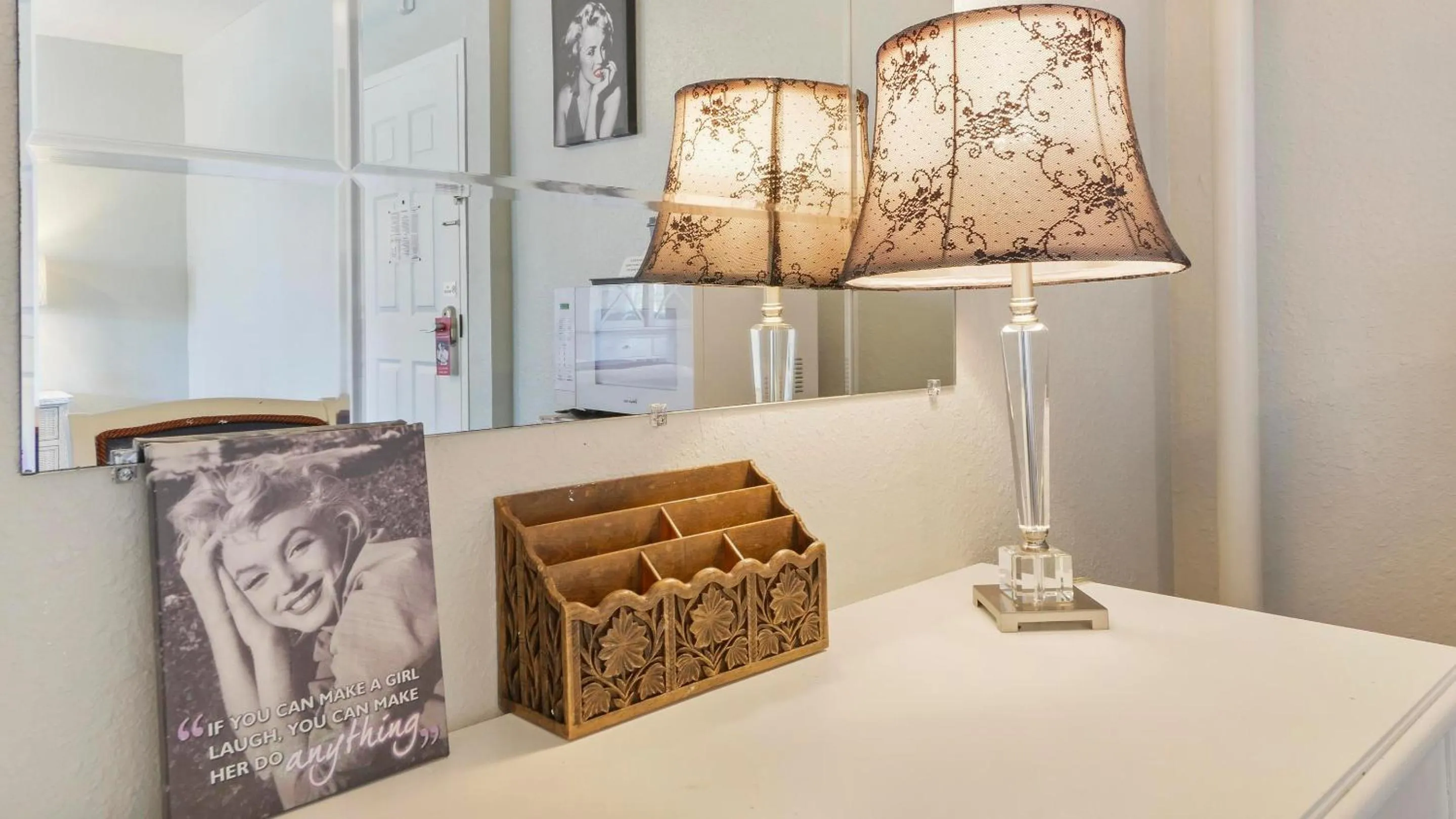 View (from property/room), Bed in Crystal Bay Historic Hotel