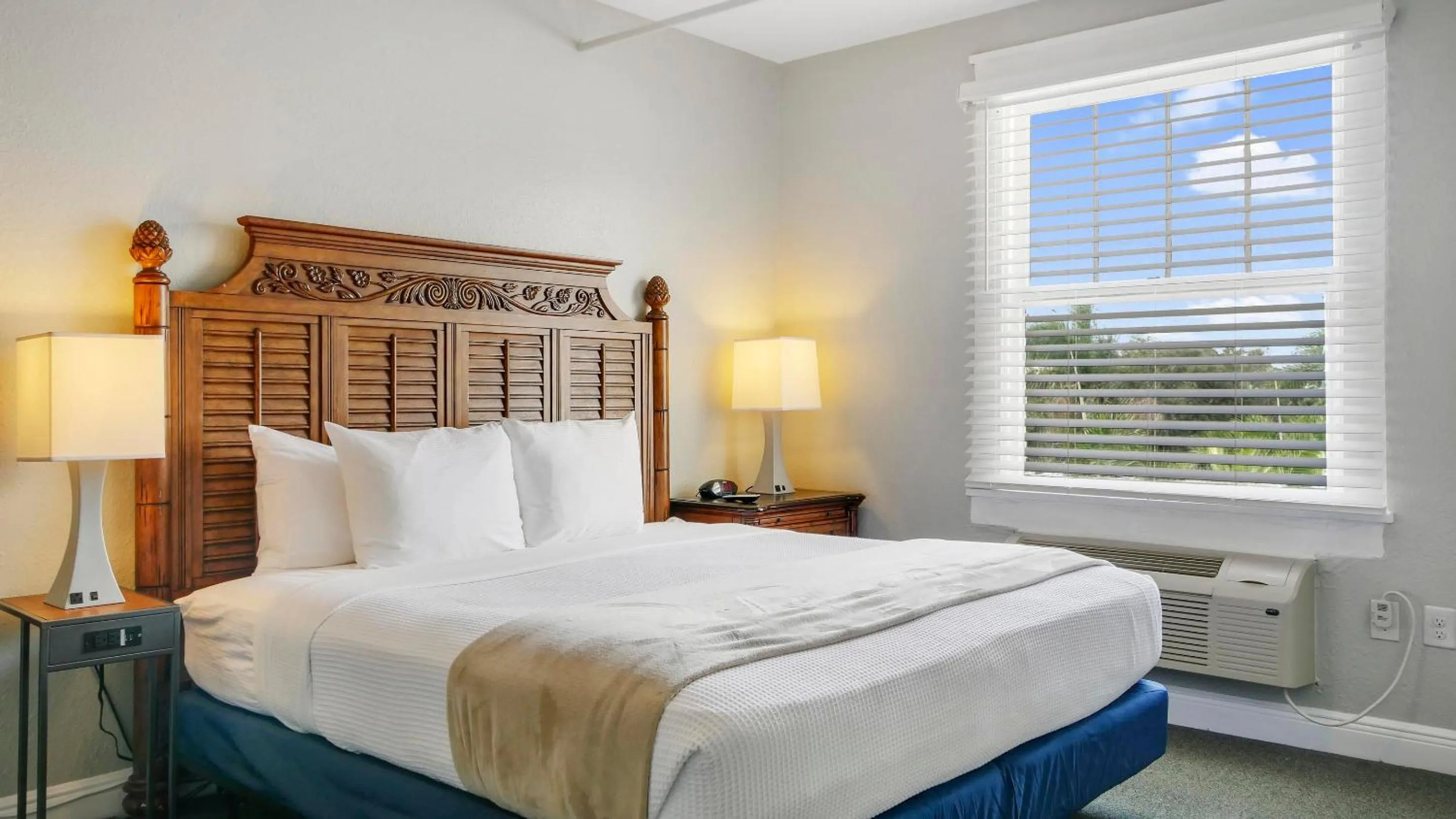 Bed in Crystal Bay Historic Hotel