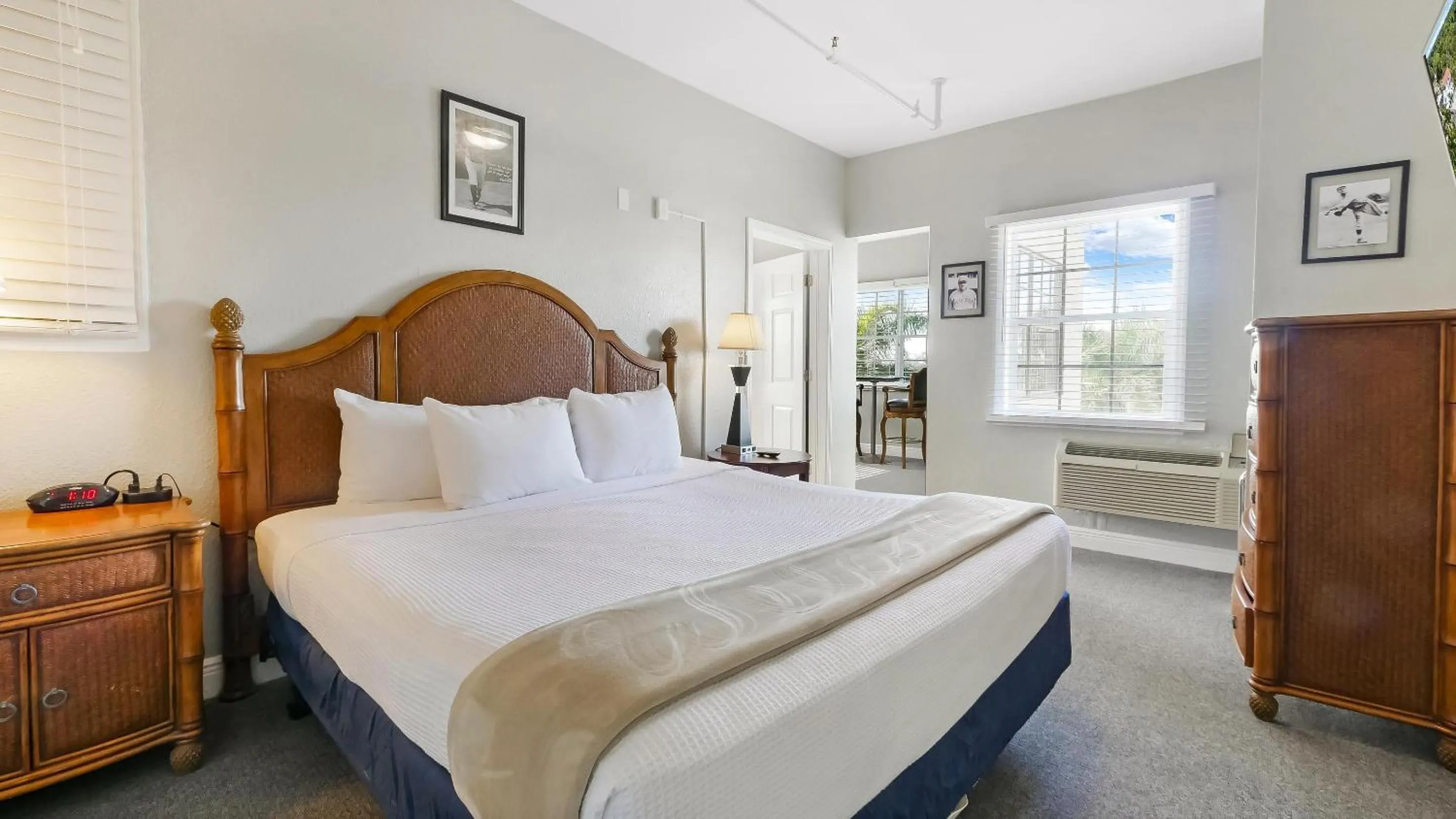 Bed in Crystal Bay Historic Hotel