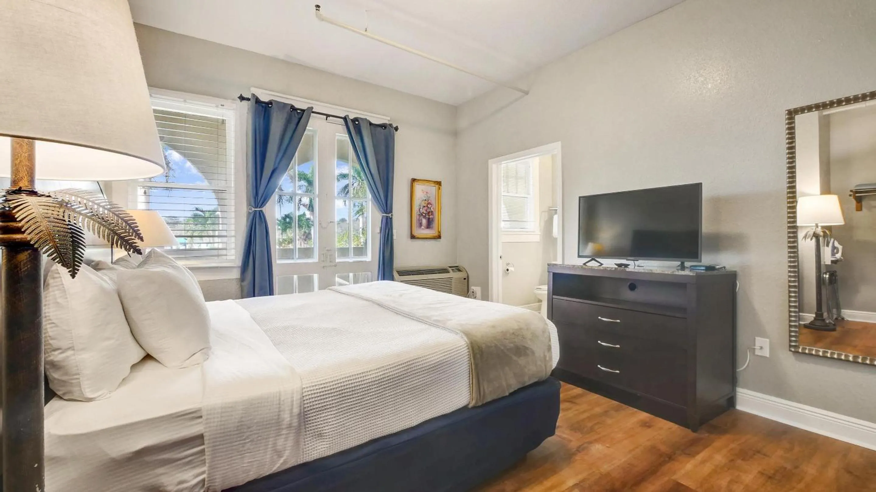 Bed in Crystal Bay Historic Hotel