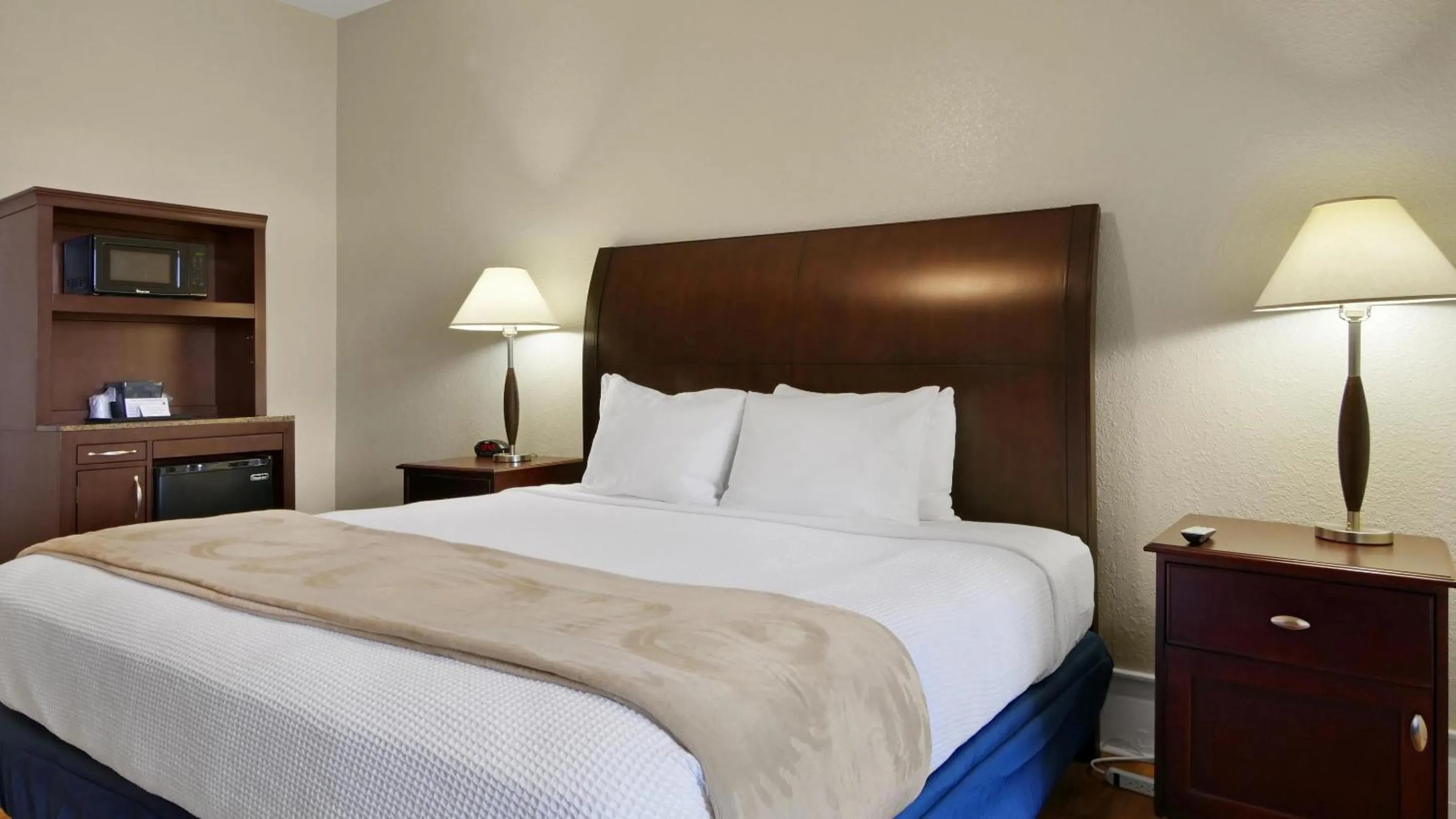 Bed in Crystal Bay Historic Hotel