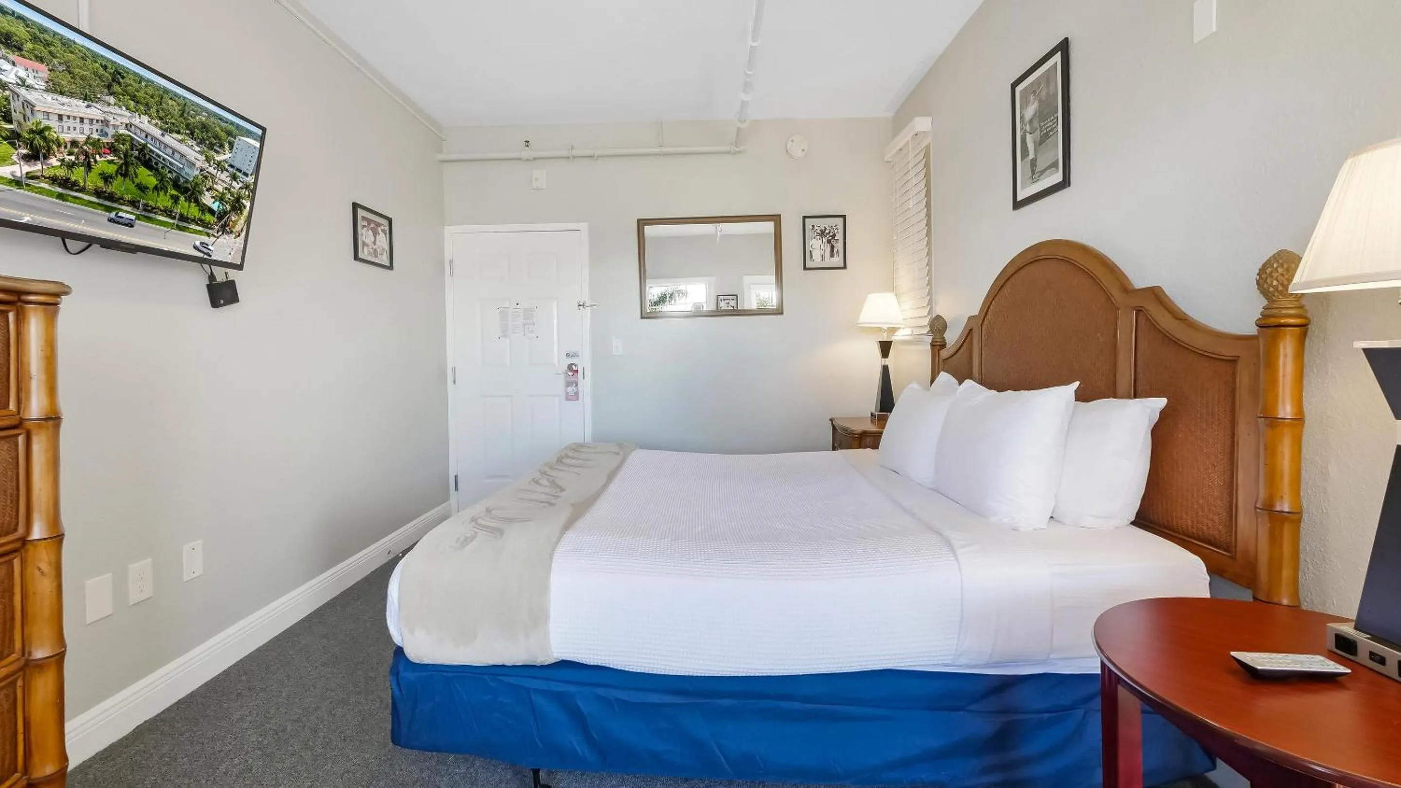 Bed in Crystal Bay Historic Hotel