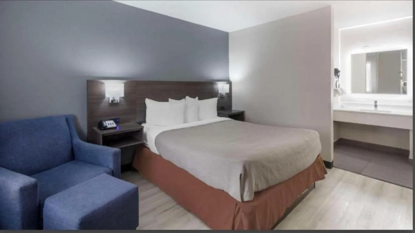 Bed in Downtown Inn & Studio Suites