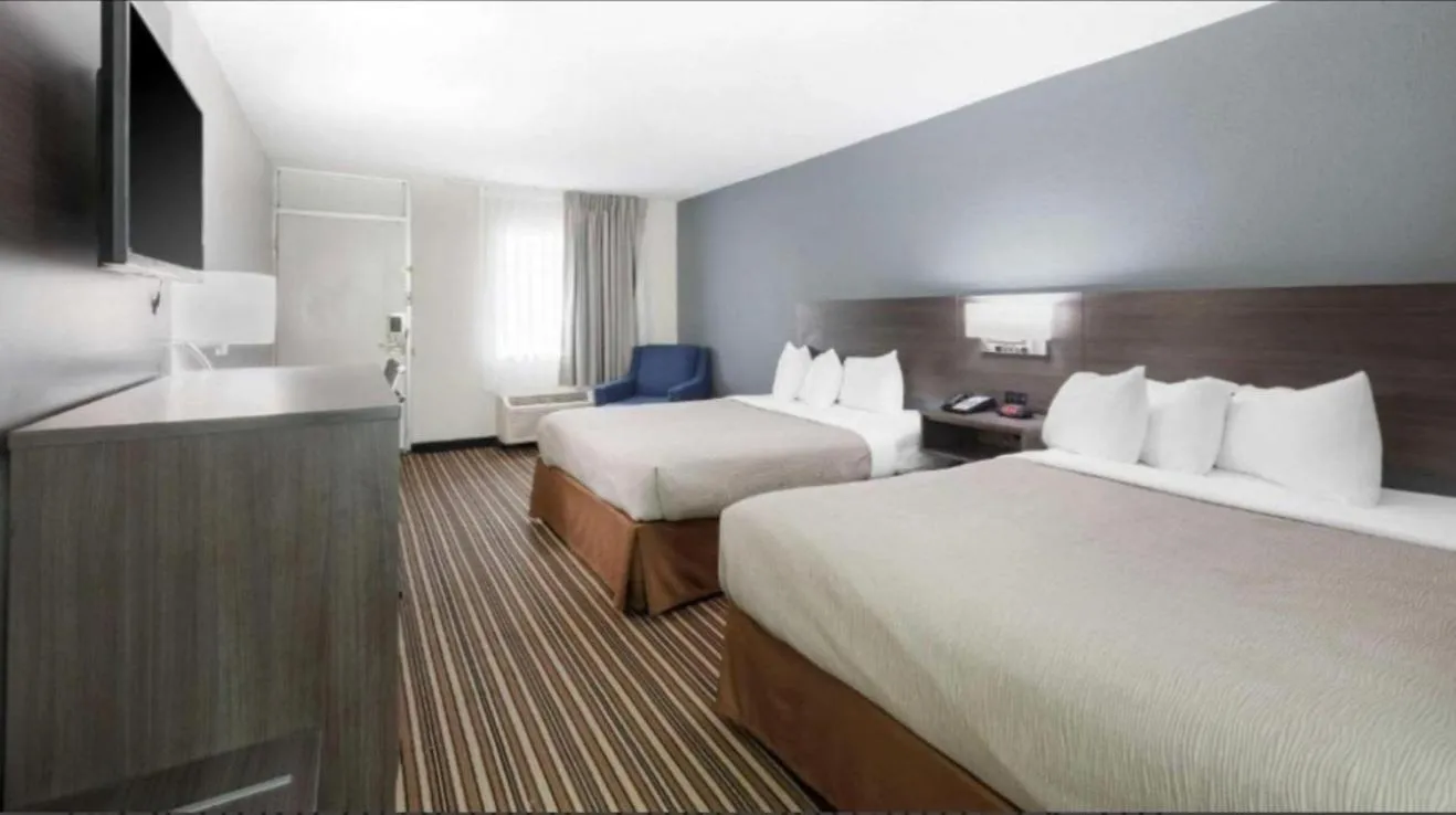 Bed in Downtown Inn & Studio Suites