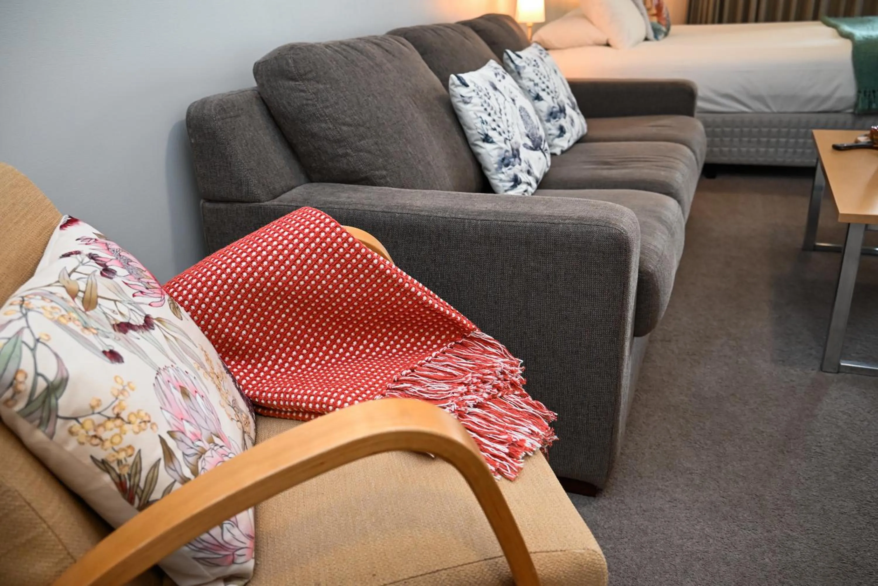 Seating area in Mansfield Apartments