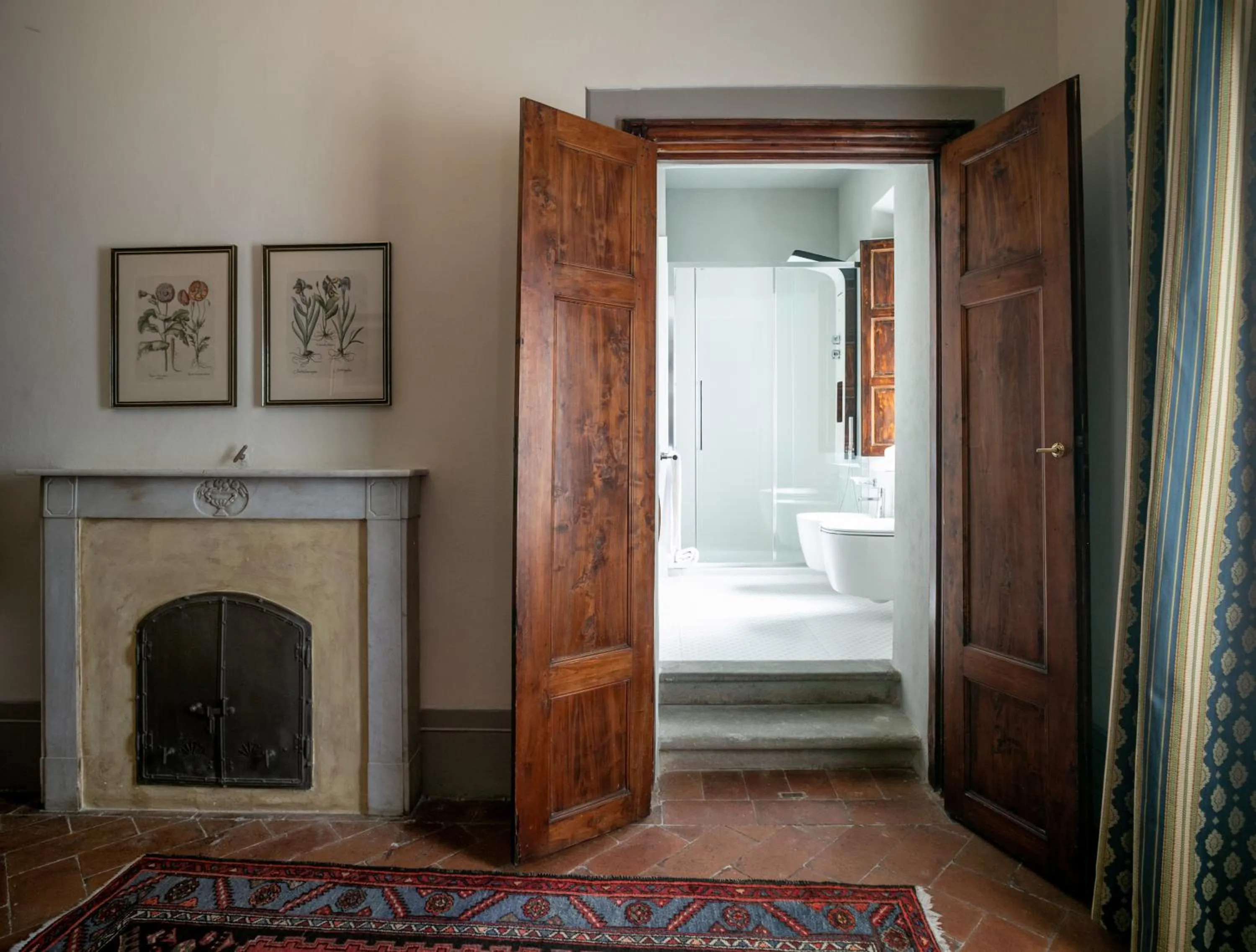 Bathroom, Bed in Palazzo Leopoldo Dimora Storica & Spa