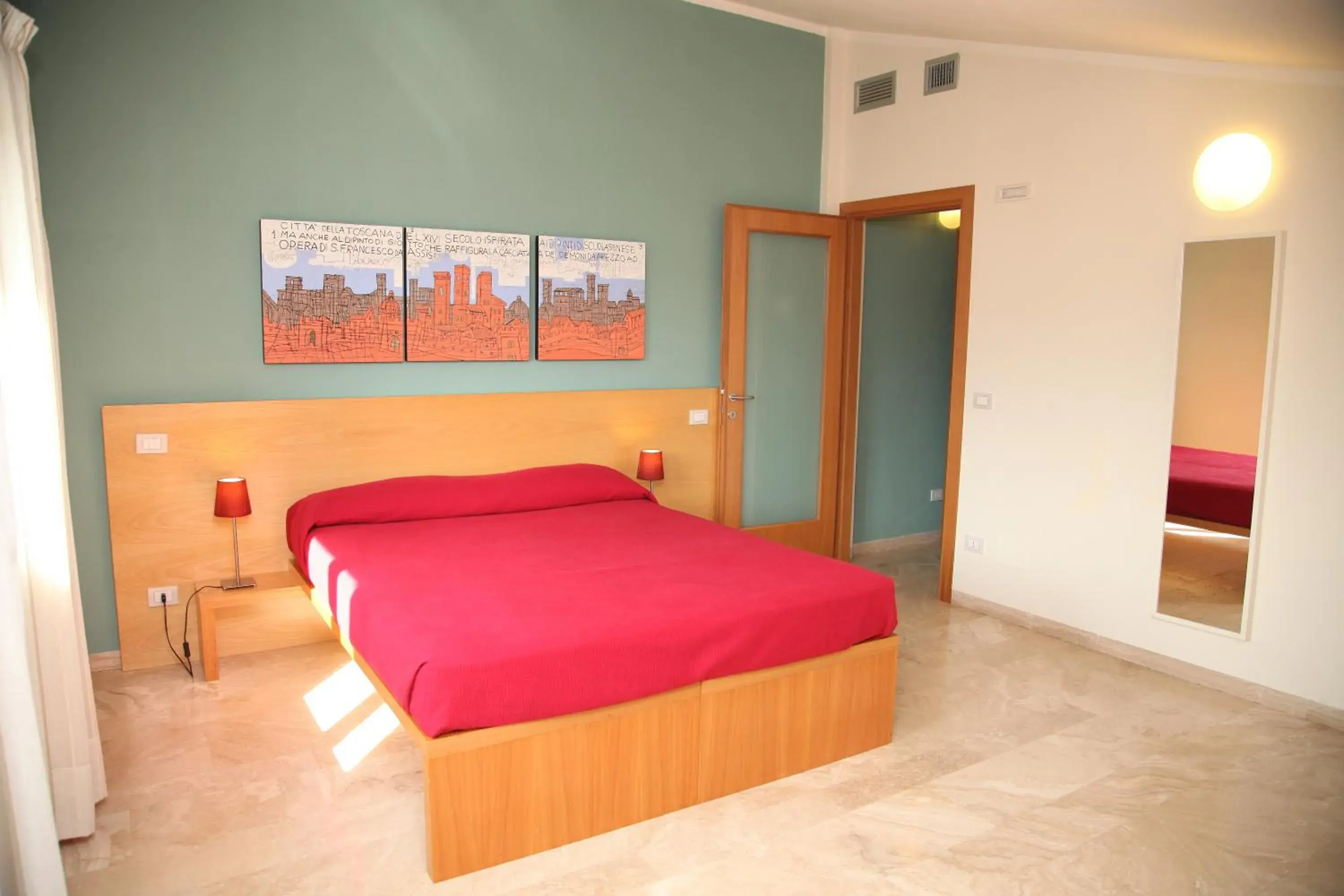 Decorative detail, Bed in Hotel Poggio Bertino Decorative detail, Bed in Hotel Poggio Bertino