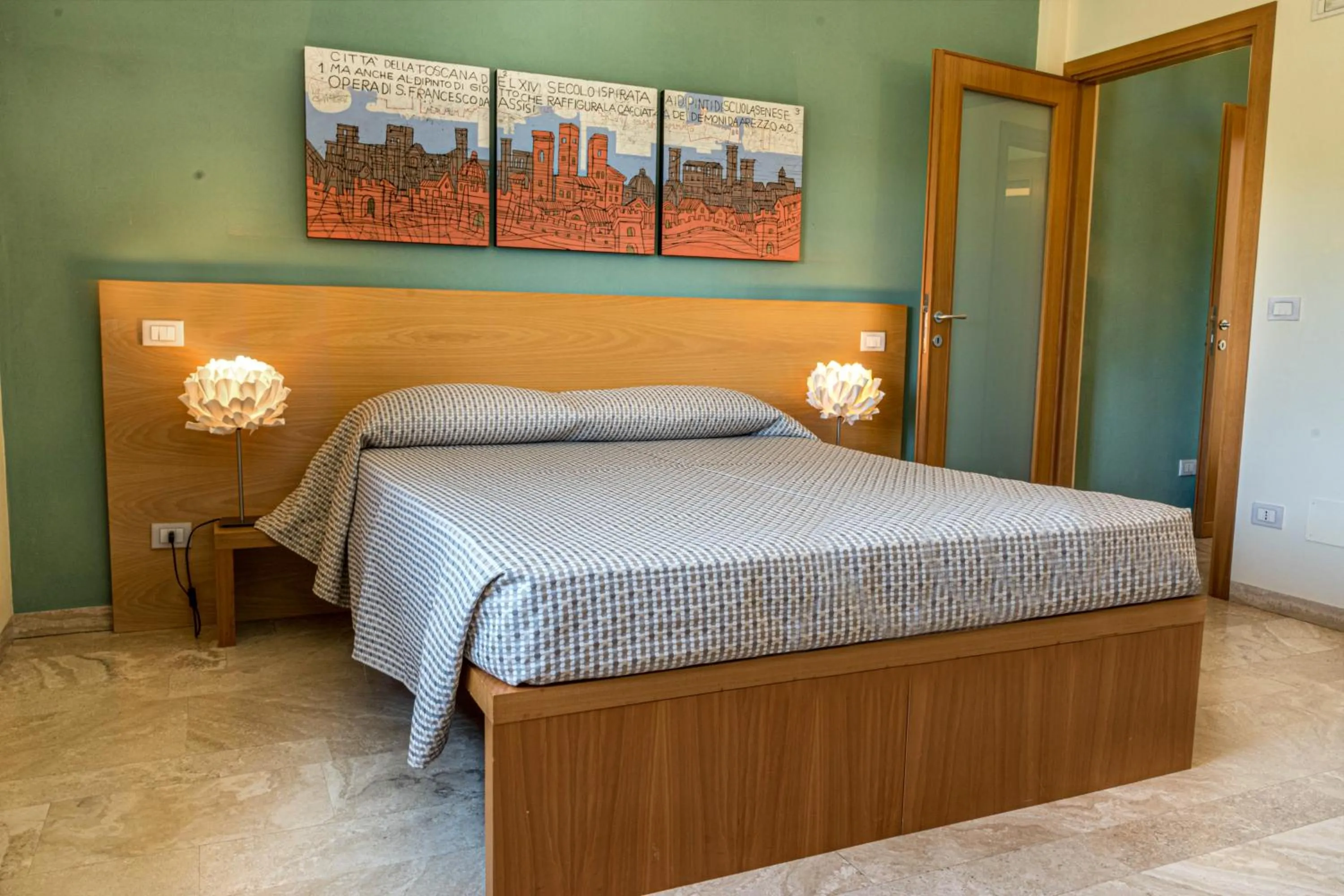 Bedroom, Bed in Hotel Poggio Bertino