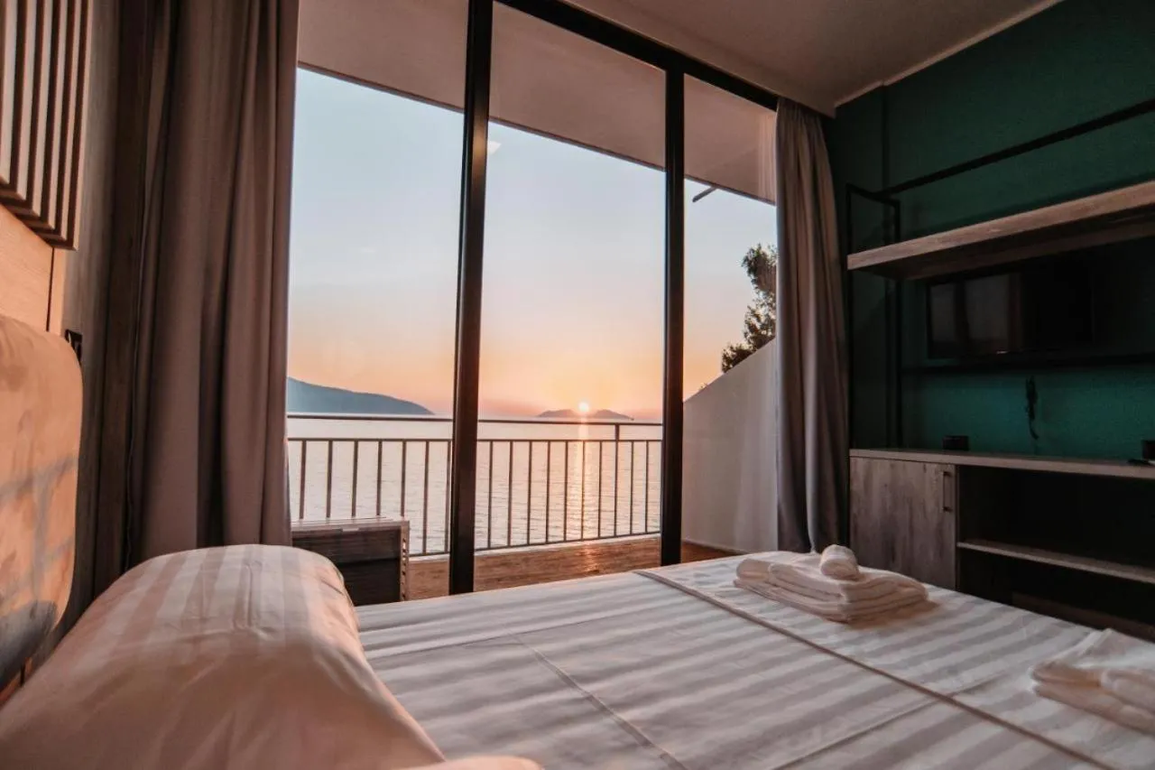 Bed in Hotel Zhironi