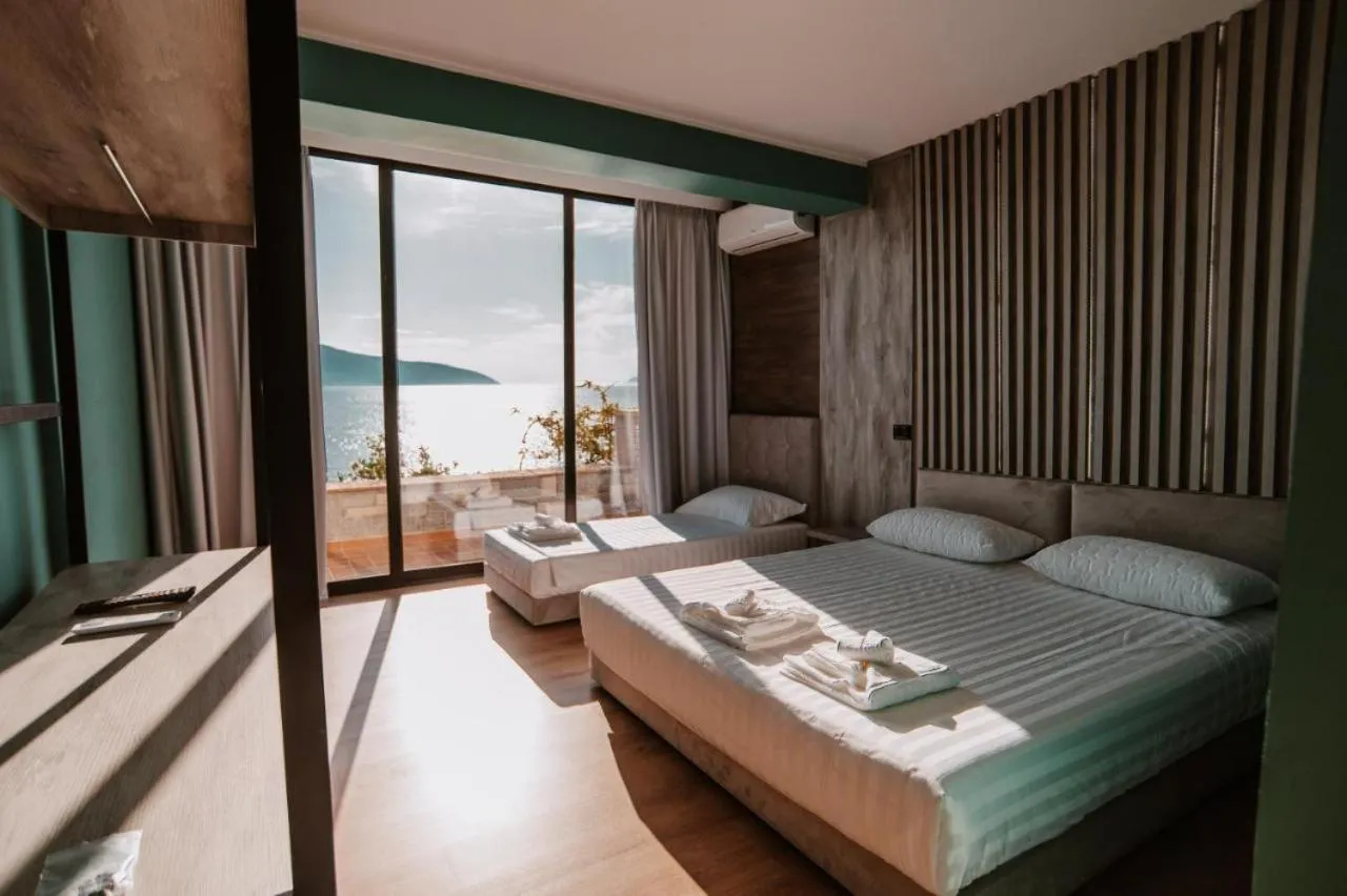 Bed in Hotel Zhironi
