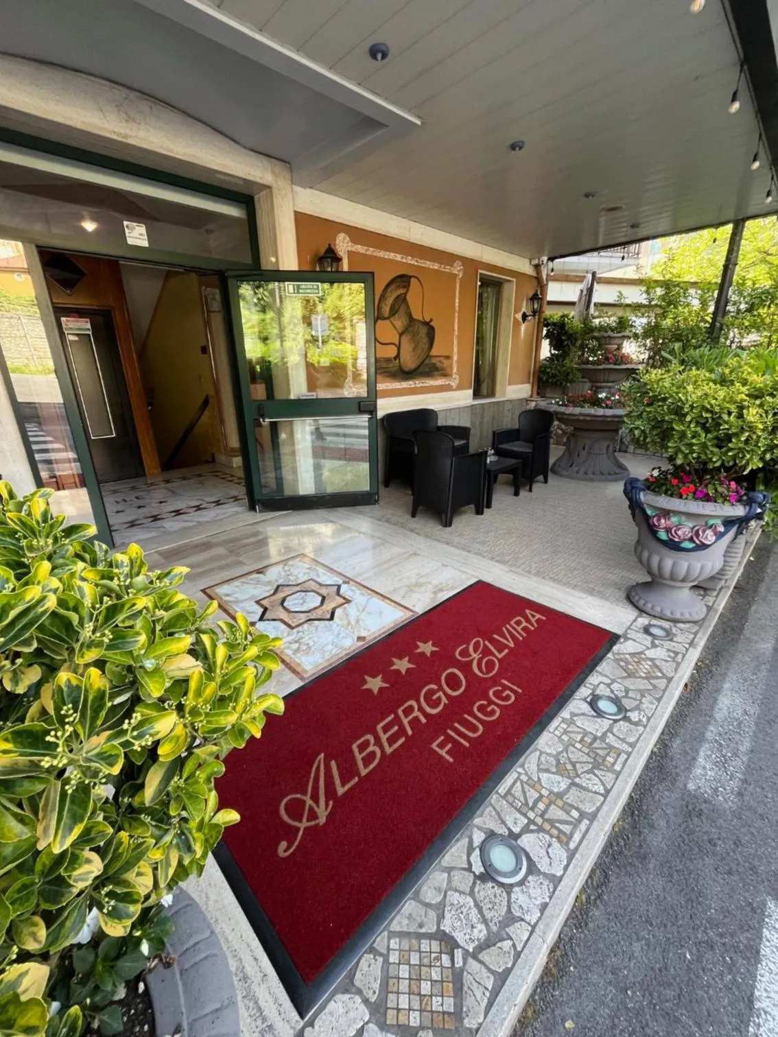 Garden view in Hotel Elvira Fiuggi
