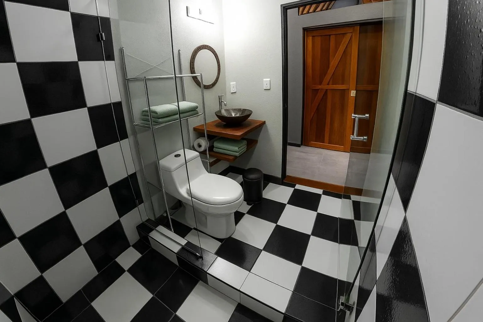 Bathroom in The Green Jungle & Tree House Caribe