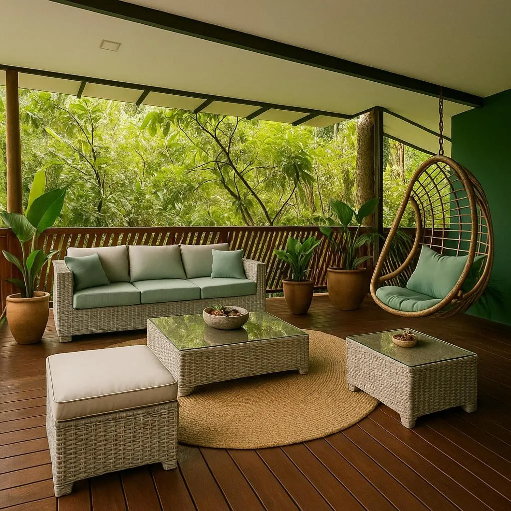 Balcony/Terrace in The Green Jungle & Tree House Caribe