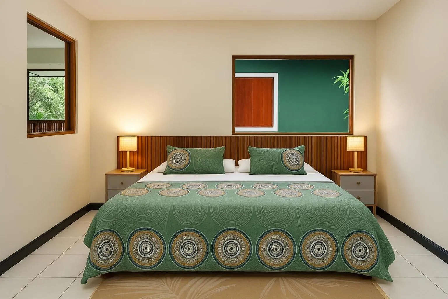 Photo of the whole room, Bed in The Green Jungle & Tree House Caribe