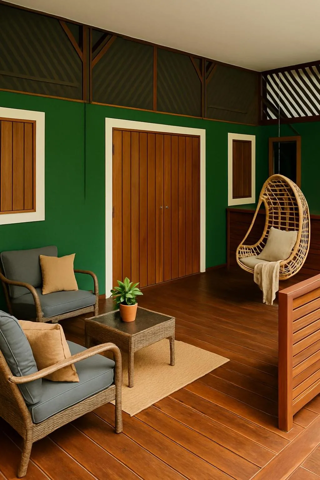 Balcony/Terrace in The Green Jungle & Tree House Caribe