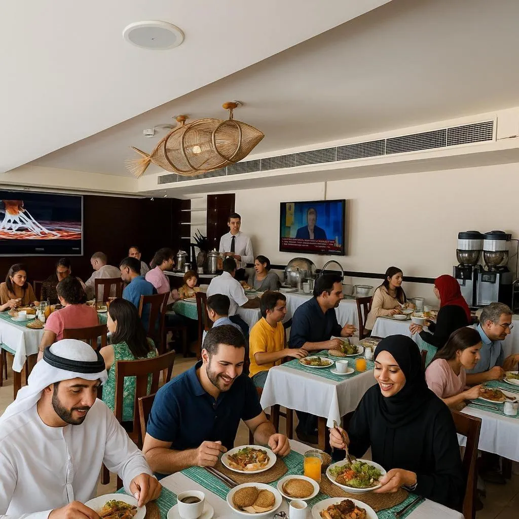 Restaurant/places to eat in Queen Palace Hotel